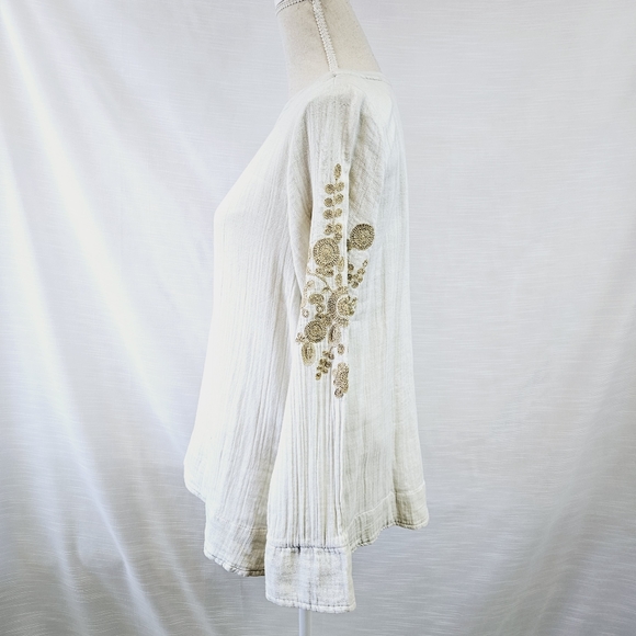 NWT Soft Surroundings Charlotte Embroidered Top Medium - Picture 7 of 11